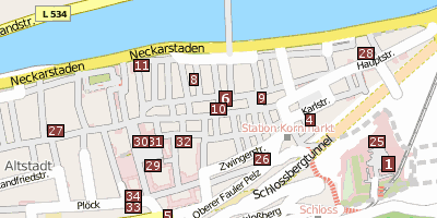Stadtplan Haus zum Ritter  Heidelberg