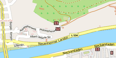 Philosophenweg  Heidelberg Stadtplan