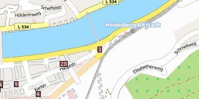 Stadtplan Karlstor  Heidelberg