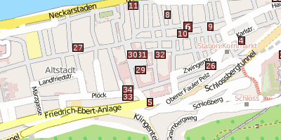 Ruprecht-Karls-Universität Heidelberg Stadtplan