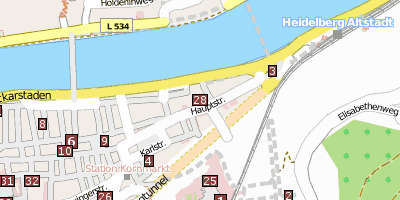Stadtplan Völkerkundemuseum v.P.ST Heidelberg